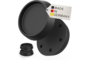 BAUHELD 4x Schwingungsdämpfer Waschmaschine und Trockner [Made in Germany] - Antivibrationsfüße aus Gummi - Vibrationsdämpfer kompatibel mit Bosch, Siemens, AEG - Rutschfeste Unterlage in Schwarz