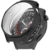 Microsonic Huawei Watch GT 6 Pro 46mm Kılıf Ekranı Tam Kaplayan 360 Full Round Soft Silicone Siyah [Watch GT 6 Pro 46mm ile U