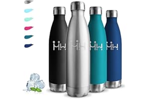 GRSTA Botella Agua Acero Inoxidable- 500ml- Botella Termica, sin BPA, Cantimplora Acero Inoxidable, A Prueba de Fugas, Cantimplora Infantil, Aislamiento al Vacío, Botellas para Escuela, Cámping, Oficina