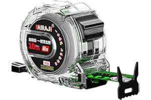 WOEAU 10M Self-Lock Steel Tape Measure - Retractable Steel Precision Measuring Tape, Metal Measuring Tape Measure, Stainless Steel Retractable (25MM Width/Unit: CM)