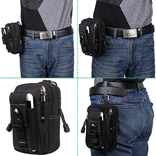 xhorizon TM FX 1000D Nylon Molle Outdoor Gro   Kapazit  t   bergr    e Taktisch Smartphone Halfter EDC Carry Zubeh  r Taillep  ckchen Tasche H  lle mi