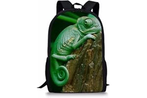 Amzbeauty Animal Print Backpack for Kids 17 Inch Book School Bag Shoulder Bag