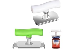 DALAETUS 2 Pezzi Apriscatole Set, Regolabile Apri Tappi in Acciaio Inossidabile, Pratico Manuale Barattolo per Cucina, Casa, Hotel, Viaggi, Ristoranti, Bar, l'Uso Quotidiano (Bianco, Verde)
