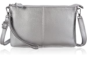 befen Crossbody Bag Women's Genuine Leather Shoulder Bag Small Women's Mobile Phone Case for Hanging, Modern Handbag Bags with Wide Shoulder Strap for Work, Shopping, Travel