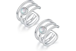 CHIC & ARTSY Cuff Earrings 925 Sterling Silver Ear Cuff Earrings Non Piercing Fake Helix Cartilage Cuff Earrings Various Style Conch Ear Cuffs Fine Jewelry for Women Man