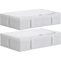 SKUBB Custodia Sottolotetto Bianco 44x55x19 Cm: Contenitore Tessile Per Vestiti E Biancheria Con Maniglia