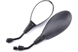 MTATCN 8mm Clockwise Universal Motorcycle Scooter Moped ATV Mirrors Black Fits for GY6 Touring Bikes Sport Bike Cafe Racers Electric Scooters Side Rear View Mirrors