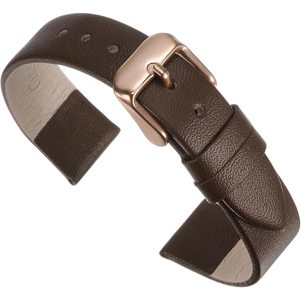 QUARKZMAN Horlogebandje, 10 mm, leer, met zilveren