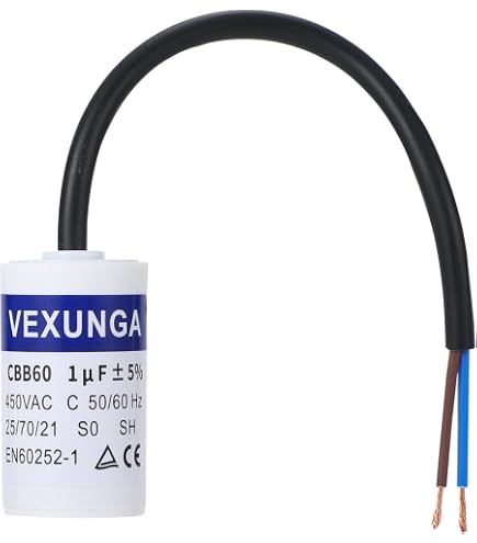 Lumonic Anlaufkondensator Hydra MKP-500 1-C – 1µF, 470V, Inkl. 40cm Kabel, Metallgehäuse, Für Motoren Aller Art