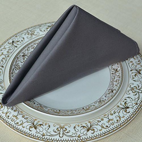 LINGZHIGAN Napkin Cloth Wiping Cloth Cup Mouth Cloth Water Absorption Hotels Decoration Cloth Art Napkin Gingham For Dinner Everyday Use 6 PCS/Set ( Color : Gray , Size : 47*47 )
