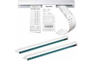 Prmape 2 Piezas Porta Comande Ristorante, Barra Porta Comandas Adhesivo, Soporte Comanderas Restaurante, Barra para Sujeción De Notas Aluminio para Restaurant Cafes Pubs Bars