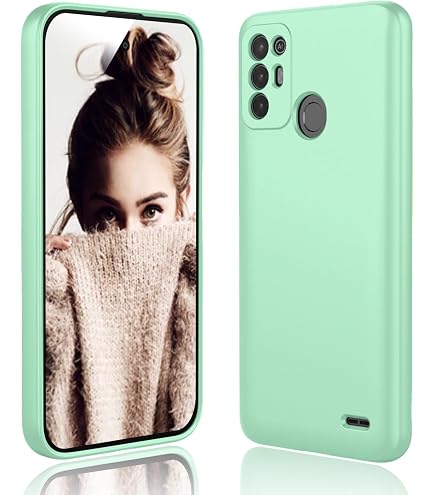 Cover per ZTE Blade A52 (6.52 ) con [1 X Vetro Temperato Pellicola], HGJTF Rotazione 360° Supporto Anello + Slim Trasparente TPU Antigraffio Morbida Silicone Custodia Case per ZTE Blade A52