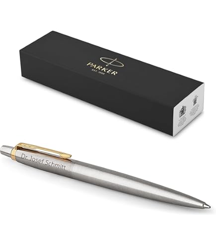 Hochwertiger Bürostift Personalisierte Parker Jotter Kugelschreiber - Gravur Möglich, Rose Gold, Wahlweise Schwarze Oder Blaue Tinte Kugelschreiber Personalisiert