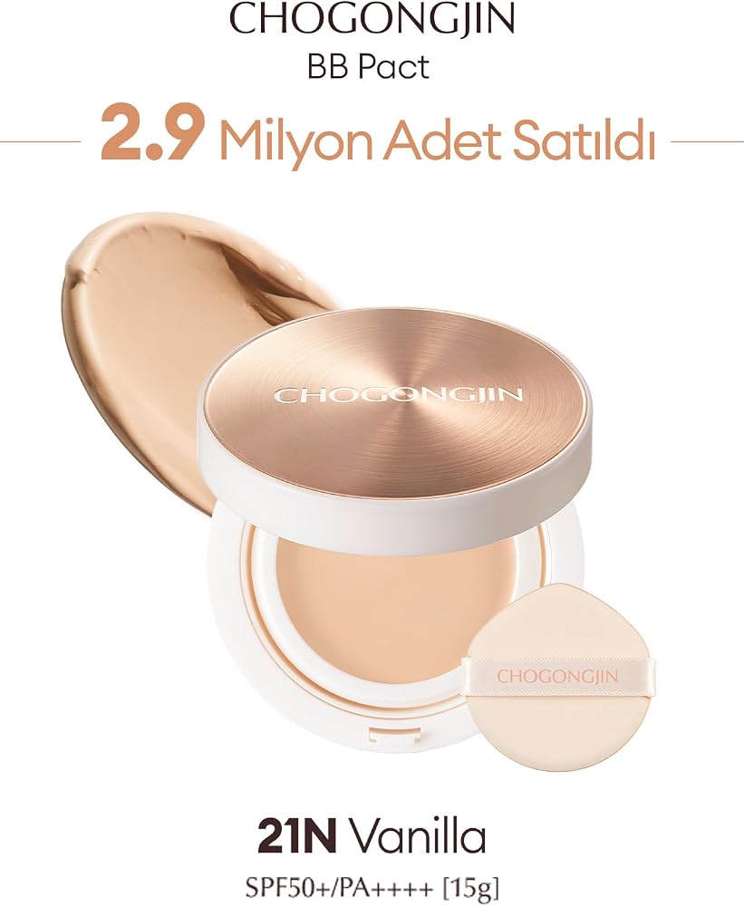 CHOGONGJIN Yaşlanma Karşıtı Bakım ve Yoğun Kapatıcılık Sunan Krem BB CHOGONGJIN BB Pact (21N) SPF50+/PA++++