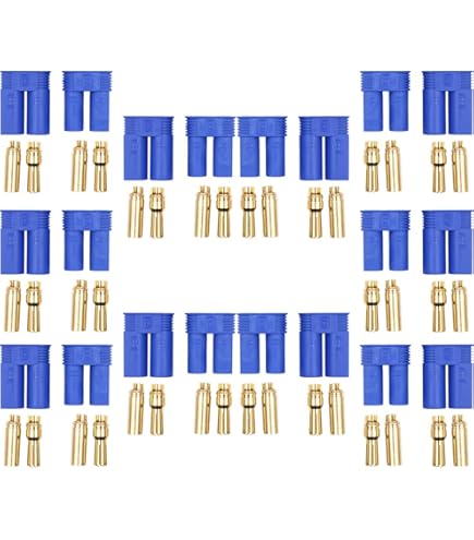 YOWOO 10 Paar EC5 Stekker Mannelijk Vrouwelijk 5,0 Mm Gouden Bullet Banaanstekker Voor Rc Esc Lipo Accu Apparaat Elektromotor 786624264
