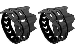 NOBRANDED prasku 2 Pezzi Silenziatore di Scarico per Motocicletta Protezione per Silenziatore Anello di Gomma per Moto Nero