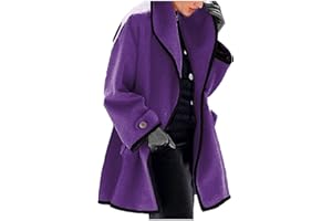 AMhomely Women Coats and Jackets Sale Clearance,Fashion Ladies Warm Faux Coat Cardigan Winter Solid Long Sleeve Outerwear for Winter Cold Weather UK Size S-5XL