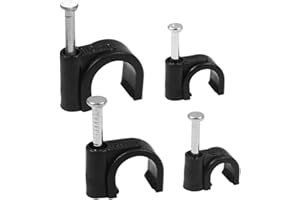 DOKPAV 400 Pièces Clips de Câble Colliers de Serrage Câble 6mm 7mm 8mm 10mm Accroche Cable Mur Attaches Câbles pour Organiseur Electrique Fil/Câble Noir