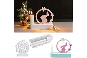 ‎SVOCK SVOCK Giessform Silikon Ostern, 2Pcs Gießform Hase Silikonform Hase, Silikonform Schmetterling Hase Frühling, Silikonformen Gießformen Ostern Frühling, Silikonformen Gießformen Kerzenhalter Ostern