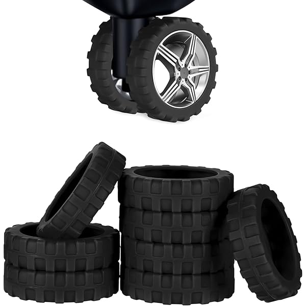 8 Pezzi Protezione Ruote Valigia In Silicone - Copricerchi Antigraffio E Antirumore Per Bagagli - Foto 4