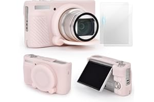 VOVMOEYA Kameratasche für Canon SX730 SX740[mit 2 Displayschutzfolien],Silikonhülle Kompatibel mit Canon PowerShot SX730 SX740 HS Digitalkamera,SX730 SX740 Tasche Hülle