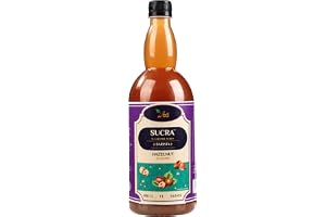 Sucra Premium Sirap 1L för kaffe och cocktails, sockerfri Hasselnötssmak, Veganvänlig, Glutenfri & Fettfri.
