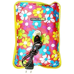 CreativeVia Electric Hot Water Bag/ Heating Pad for Joint/Muscle Pains (Multi Color)