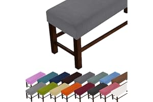 GeRRiT Luxury Large Bench Cover, Rectangle Anti-Scratch Seat Cushion Cover to Protect Chair, Dustproof Slipcover for Bedroom, Living Room, Kitchen (Dark Grey, L:160-180cm, W: 35-50cm,