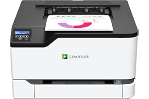 Lexmark C3224dw Imprimante Laser Couleur avec capacités sans Fil, Impression Recto-Verso Standard, écran LCD à Deux Lignes avec sécurité intégrale et Impression jusqu'à 22 ppm (40N9100), Blanc, Gris