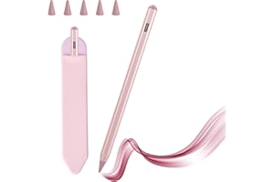 HZD Penna per iPad 2018-2025, Pencil per iPad con Palm Rejection, Ricarica rapida, Sensibilità All'inclinazione, per iPad 11 A16/10/9/8/7/6, Air 3/4/5/M2/M3, Pro 13/12,9/11", Mini 5/6/7