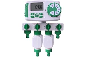 Aqualin Sélecteur à 4 Voies Programmateur D’arrosage avec 2 Vannes