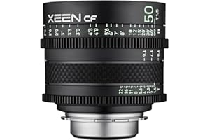 SAMYANG XEEN CF Cinema 50 mm T1,5 do Sony E pełnoklatkowy - profesjonalny obiektyw Cine, cylinder soczewkowy z włókna węglowego - bardzo kompaktowy, F1511101103, czarny