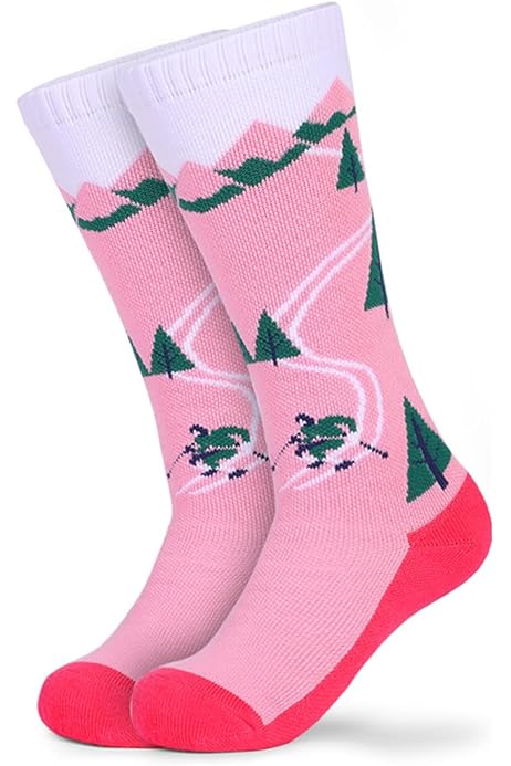 Calze Termiche Da Sci Per Bambini - In Cotone, Imbottite, Antiscivolo, Per Sci, Snowboard E Pattinaggio