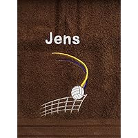 Volleyball Handtuch bestickt mit Motiv und Name