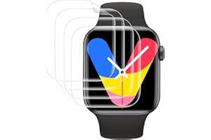 Agedate für Panzerglas für Apple Watch Series 4/5/6/se 44mm Schutzfolie, [4 Stück] TPU-selbstheilenden Displayschutz für iWatch se 44mm Schutzglas, Displayschutzfolie für iWatch 6 44mm Panzerfolie