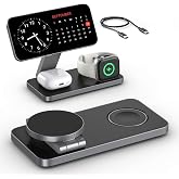XICEN 3 in 1 Wireless Charging Station, Magnetic Wireless Charger Station for iPhone 16 15 14 13 12 Series, for Airpods Pro,