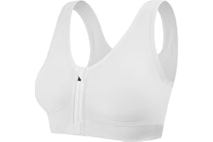 UMIPUBO Femme Soutien-Gorge de Sport Avant Zipper Push Up Bra Vest sous-vêtements de Sport Coussinets Amovibles pour Fitness Yoga Course