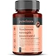 Pureclinica 90 x 1000mg Resveratrol Tablets (3 Month Supply) 10 Doses with Black Pepper Extract