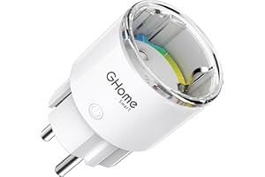 GHome Smart Presa Smart,Presa Wi-Fi Controllo Vocale con Alexa/Google Home,Monitoraggio Energetico,Mini Timer Presa Elettrica,Controllo Remoto Tramite APP,2500W 10 A,1PCS