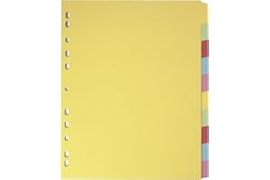 Elba - Set di divisori assortiti formato A4, 10 pezzi, extra ampio