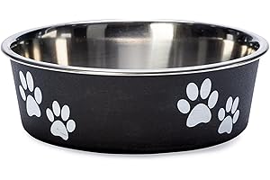 KARLIE K&F COMEDERO Inoxidable Bella 14CM Negro 450ML Ø: 12-14 CM