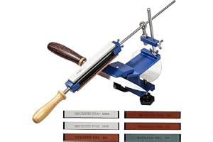 Knivslipare Profi, 360° fast vinkel, knivslipssystem, rostfritt stål, knivslipset med 6 diamanter, slipsten 120/320/600/800/1