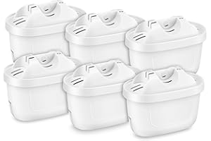 JORAIR 6 Pack of Water Filter Cartridges -Filter Cartridges Compatible with Brita Maxtra+, Brita Style, Merella Cool, Mavea Elemaris XL,Flow Water Tank