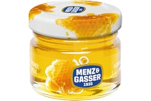 Menz&Gasser Miele di Fiori Monodose Premium Quality, Aroma Floreale e Colore Ambrato, 100% Made in Italy, Ideale per uno Spuntino o per Colazione, 48 Vasetti x 28 g