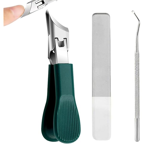 3-teiliges Nagelpflege-Set Mit Adler-Schnabel-Knipser – Edelstahl, Anti-Spritz-Design, Inkl. Feile