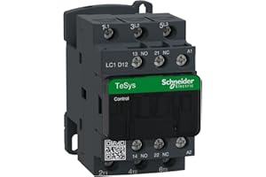 Schneider Electric, TeSys D contactor - 3P(3 NO) - AC-3 - <= 440 V 12 A - 24 V AC coil, LC1D12B7