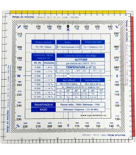 Règle De Vol UKCOCO - Calculateur De Navigation En Plastique, Pour Aviation, Bricolage, Études