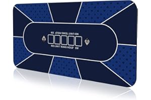 YUZPKRSI Professional Poker Mat, 120 x 60 cm, Texas Hold'em Poker Rugs, Deluxe Poker Table Mat, Poker Table Cover, Blackjack Mat, Includes Carry Bag for Real Casino Feeling