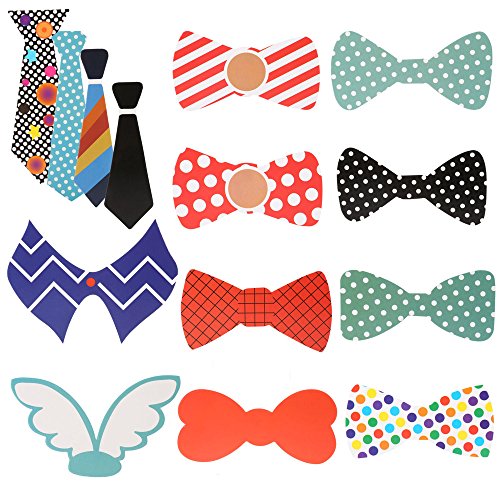 RYMALL 90PCS Neuer Stil Tlg Photo Booth Geburtstags Hochzeits Partei Funny Verkleidung [Schnurrbart Lippen Brille Krawatte Hüten] Dekoration Fotorequisiten Set - 5
