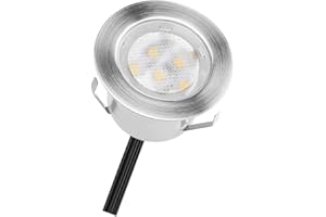 QACA Lot de 1 Spots LED Encastrable,Spots pour Escaliers Pont Lumière pour Jardin, Patio, Spots Luminaires LED Decoration les EscalierDC 12V Etanche IP67 (Bleu)